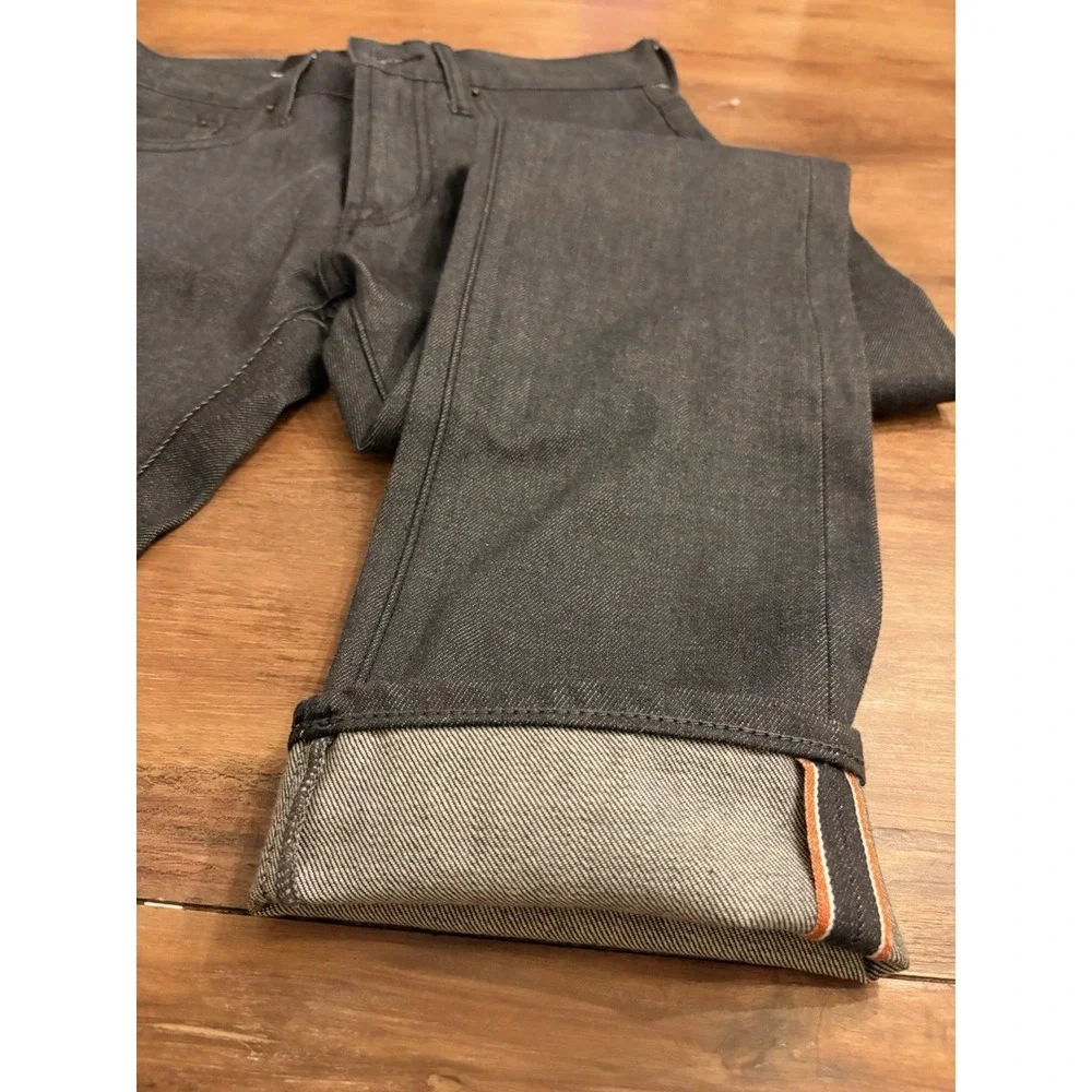 Jean Shop Jeans Selvedge Denim Gray Mick Size 28 X 32 CUT# 951 100% Cotton